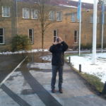 vor dem Hotel in Veldhofen